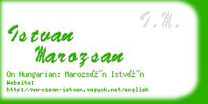 istvan marozsan business card